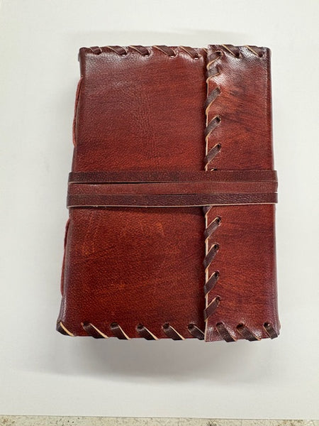 Brown Leather Journal Plain Front (medium)